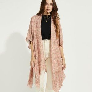 Evereve Galaxy Kimono in Rust Snakeskin